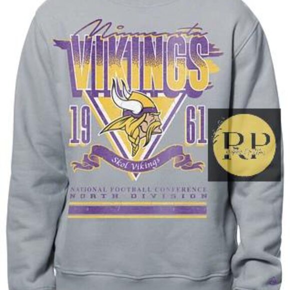 Minnesota Vikings 1961 sweatshirt shirt grey north division grey - Picture 1 of 2